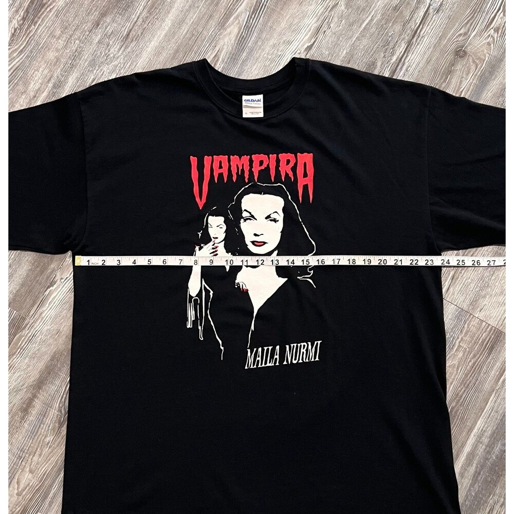 Vampira Maila Nurmi Graphic T-Shirt Black XL - Picture 5 of 6